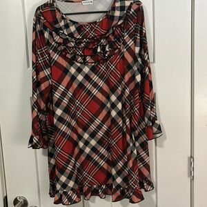 Nuggles 2x Taylor top plaid